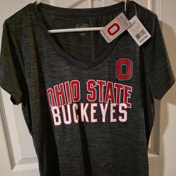 SALE!The "Ohio State Buckeyes"  dark gray v-neck shirt women XXL - New with tags - Picture 1 of 6
